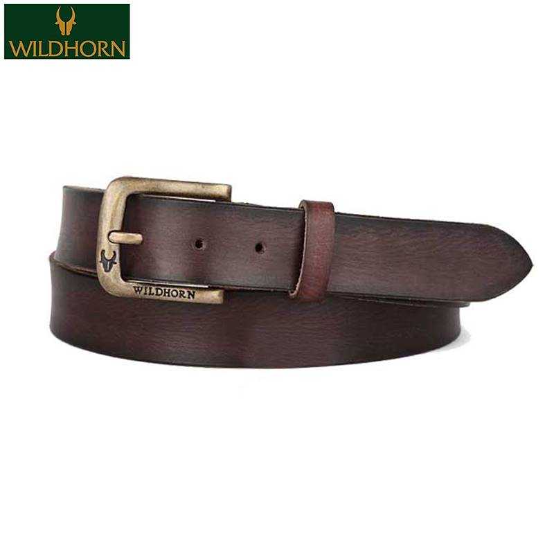 WildHorn Nepal Genuine Leather Free Size Belt (WHRH 500 Brown)
