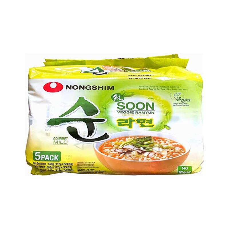 Nongshim Soon Veggie Ramyun Noodles 5 Pack (560 g)