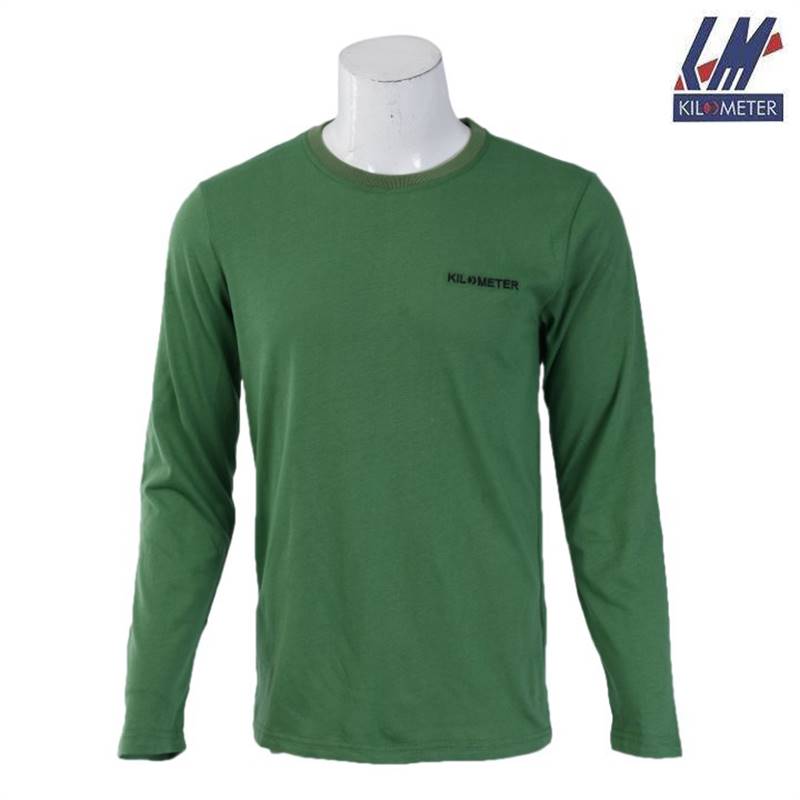 KILOMETER Round Neck Full Sleeve T Shirt KM R1005 Green