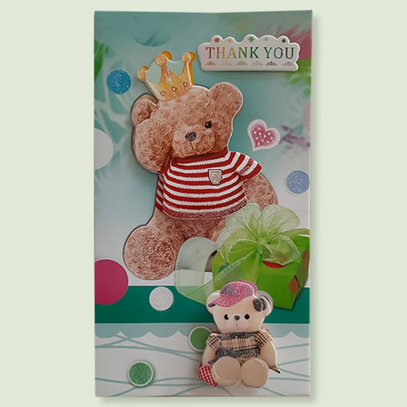 Thank You Teddy Greeting Card 