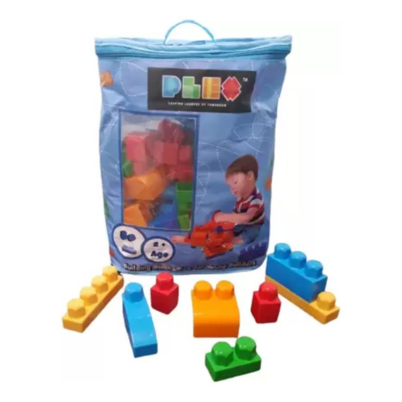 Plex Building Blocks Bag Pack - Blue (Multicolor)
