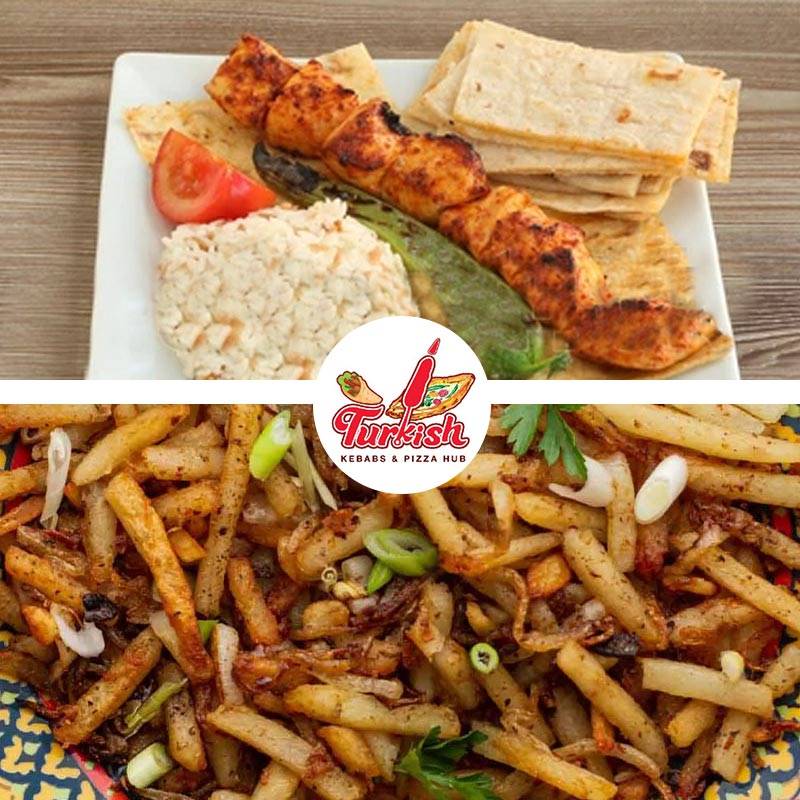 Sis-tavuk (Chicken) Durum Wrap and French Fries from Turkish Kebabs