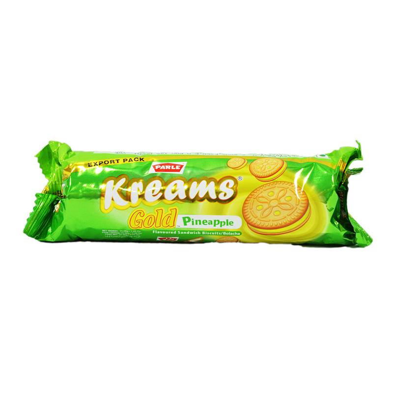 Parle Kreams Gold Pineapple Flavored Sandwich Biscuits (50 g)