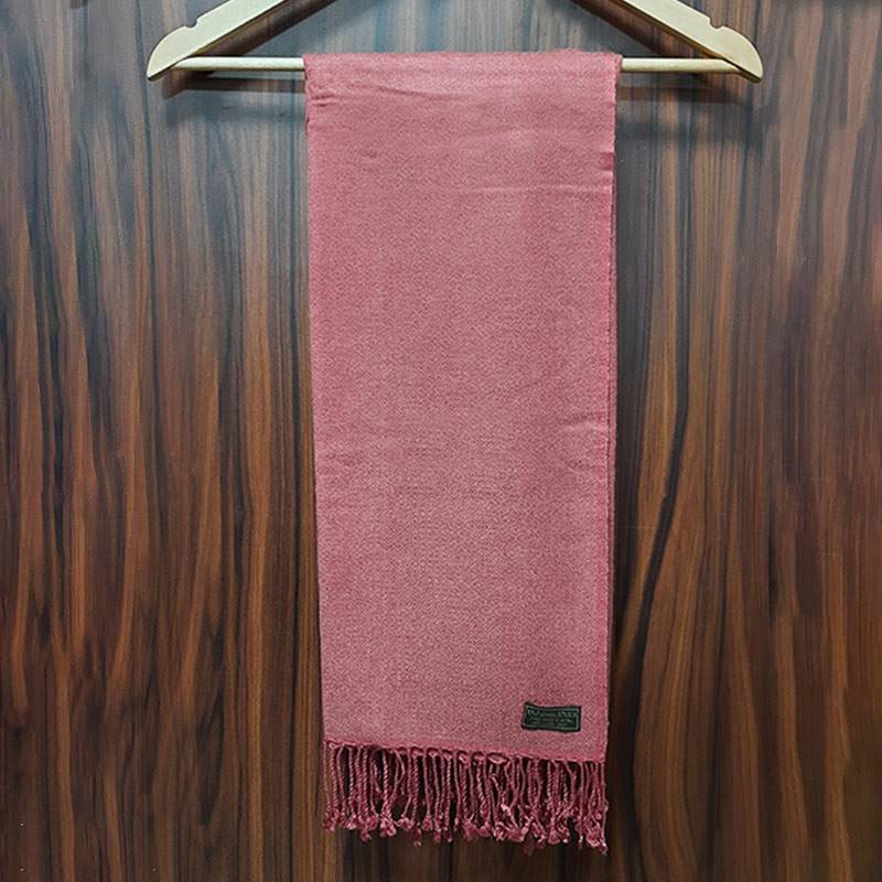 Mahogany Brown Diamond Weave Pashmina Shawl