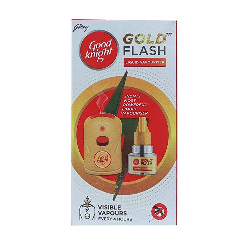 Good Knight Gold Flash Liquid Vapouriser - Machine with Mosquito Repellent Refill (45 ml)