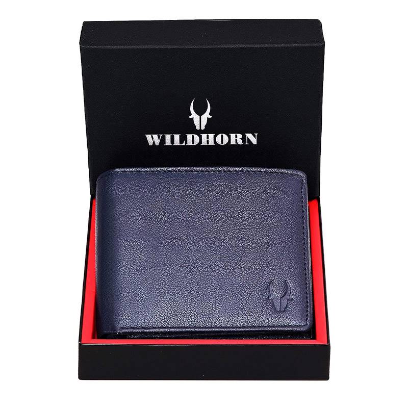 WildHorn Nepal Genuine Leather Wallet (WH 2083 Blue)