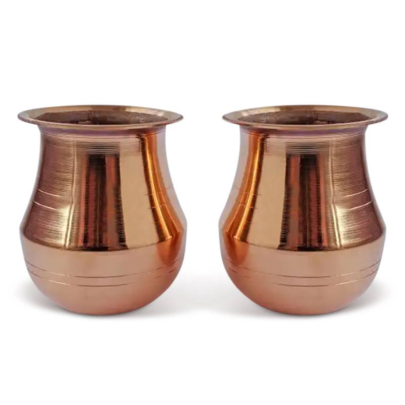 Copper Amkhora Kalash Jodi 3.2 inch