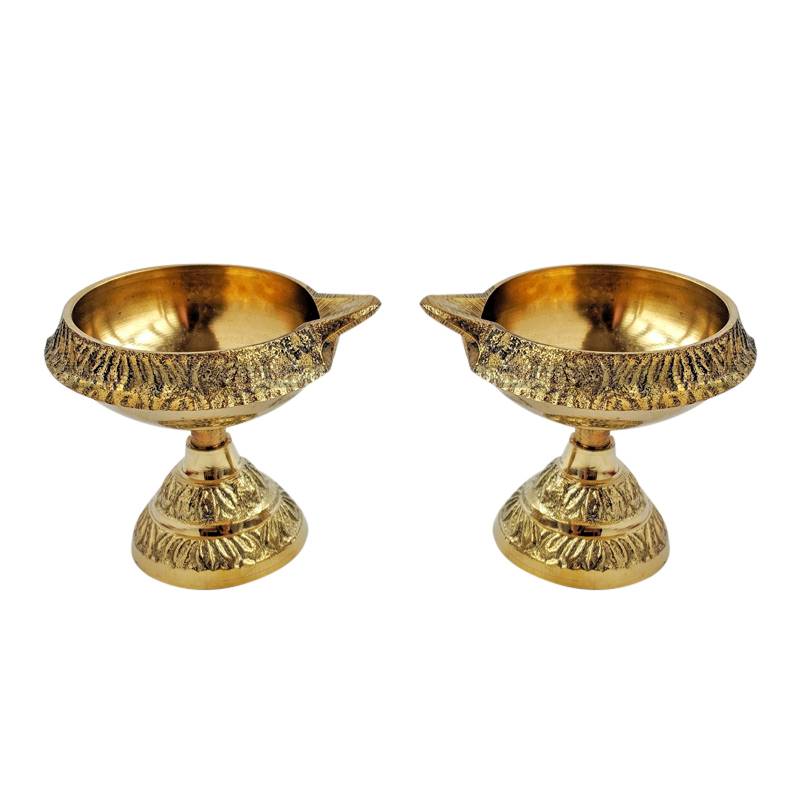 Brass Diyo 2 inch 15 ml Set | Kuber Diyo