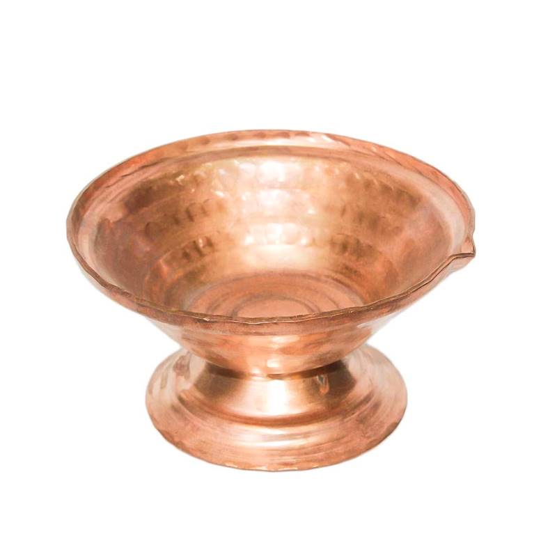 Copper Diyo with Stand 7.8 cm Diameter 90 gm | Tama Diyo