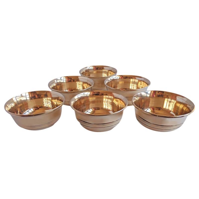 White Golden Bowls 2 inch (Set of 6)