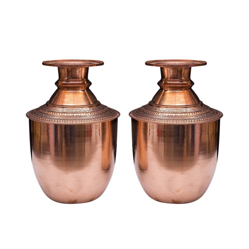 Copper Ghalcha Vessel (Set of 2) 6.5 inch