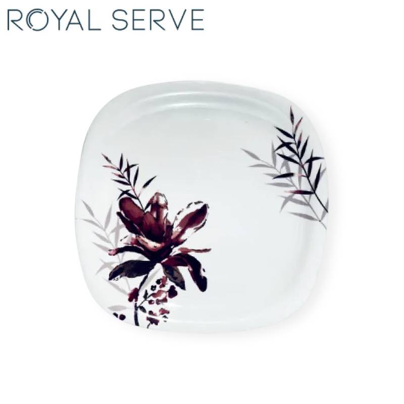 Royal Serve Sofia Melamine Floral Half Dinner Plates (Set of 6)