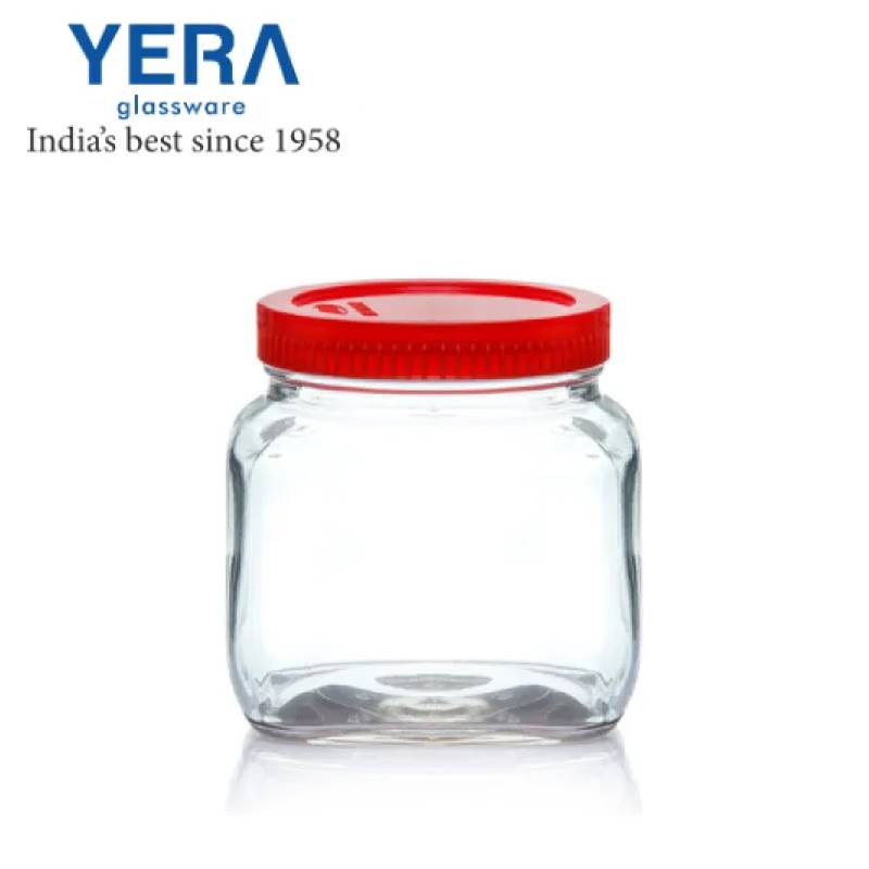 Yera Transparent Airtight Glass Jar with Round Lid -  JR500 (565 ml)