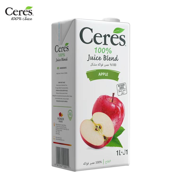 Ceres No Sugar Added Apple Juice (1 L)