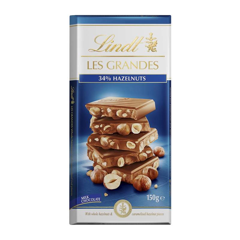 Lindt Les Grandes 34% Hazelnuts Milk chocolate (150 g)