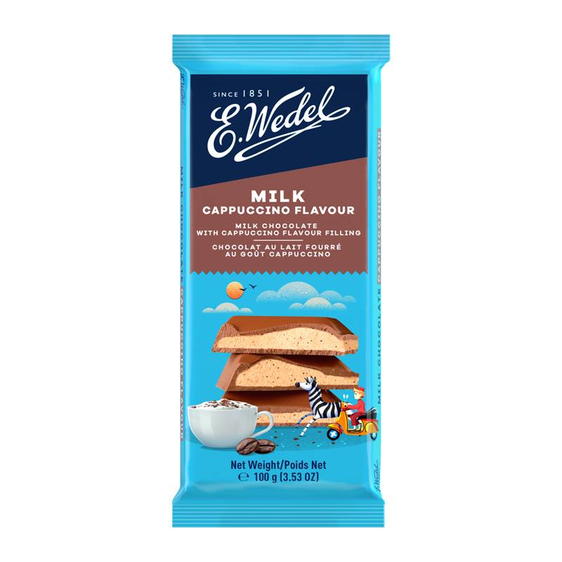 E.Wedel Milk Chocolate with Cappuccino Flavour Filling (100 g)