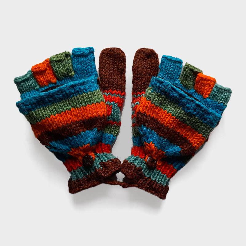 Fingerless Woolen Gloves with Cover (HFG-1-1)