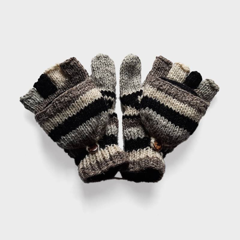 Fingerless Woolen Gloves with Cover (HFG-1-3)