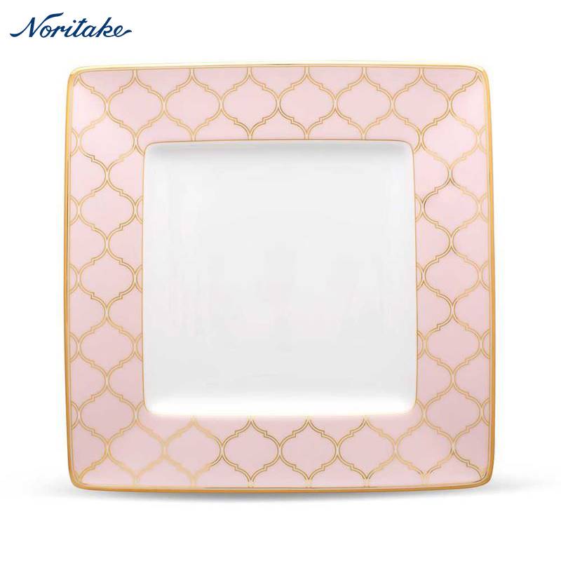 Noritake Eternal Palace Square Platter - Coral - with - Gift Box