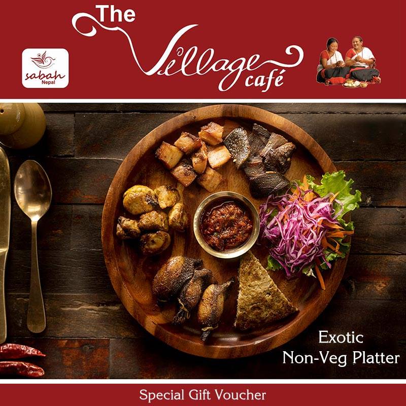 Exotic Non-Veg Platter - Dine-in Voucher for Two at The Village Cafe