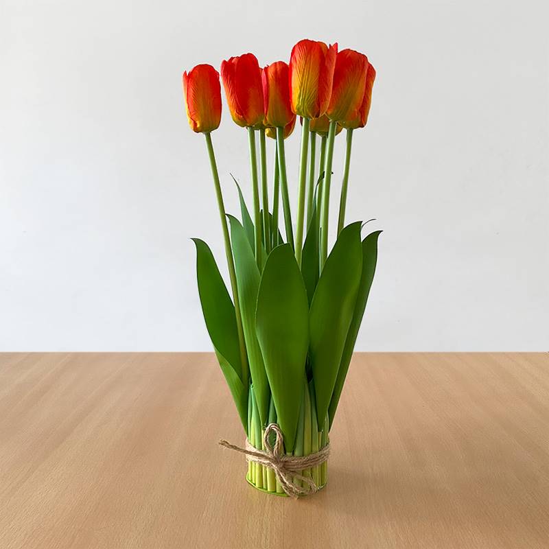 Orange Artificial Tulips – Bunch of 10