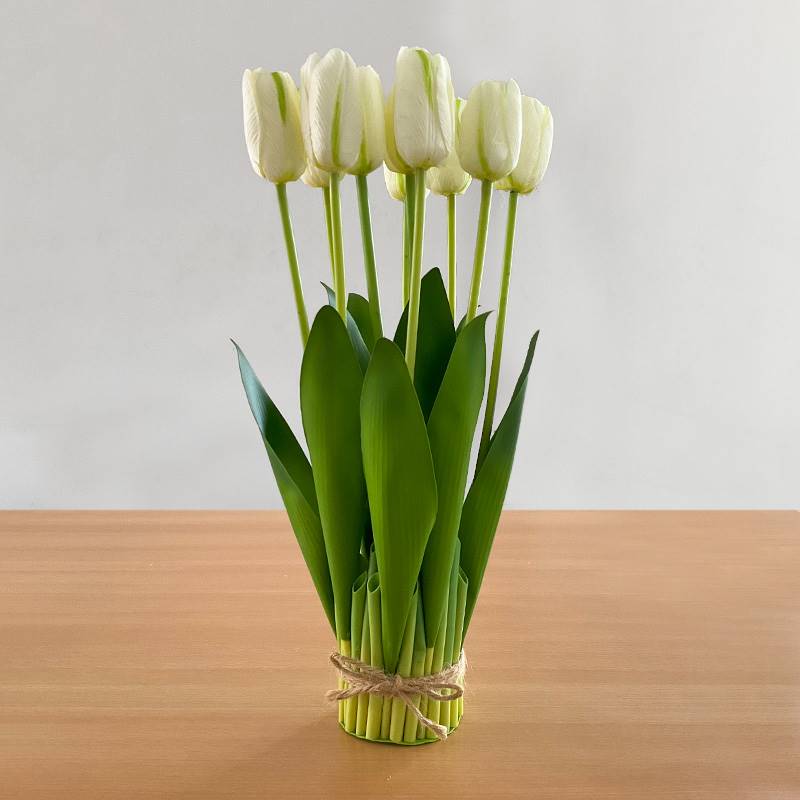 White Artificial Tulips – Bunch of 10