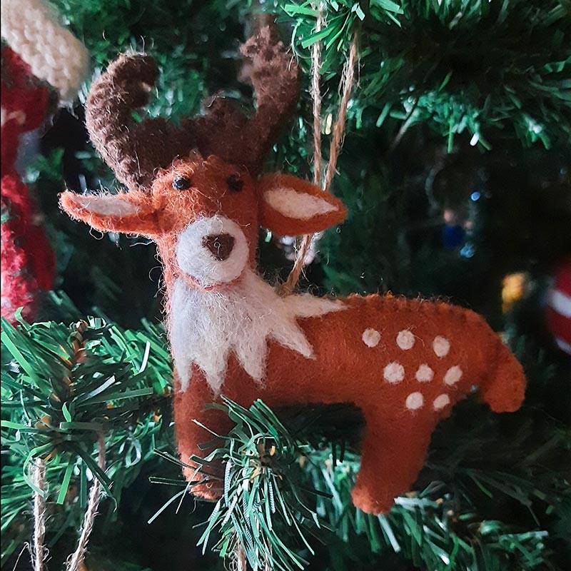 Felt Deer Christmas Decoration