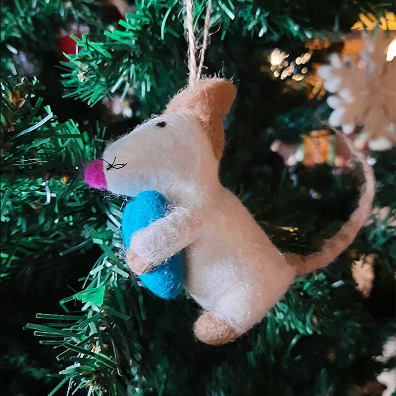 Felt Mouse Christmas Decoration