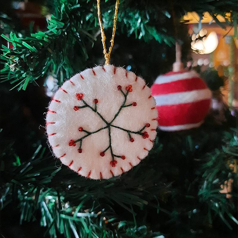 Felt Sprig Pattern Ornament Decoration