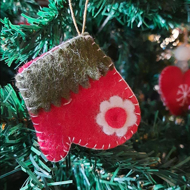 Felt Mitten Christmas Decoration