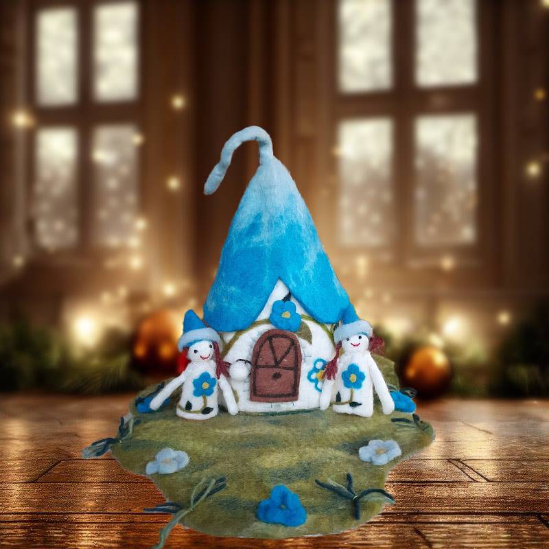 Felt Gnome Home with Nordic Fairies