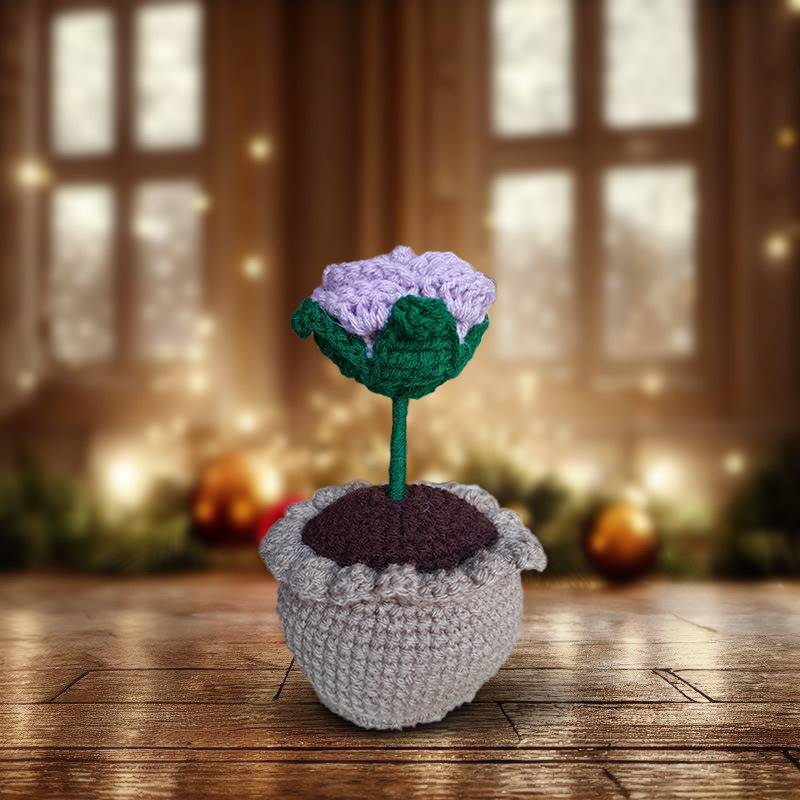 Crochet Potted Peony