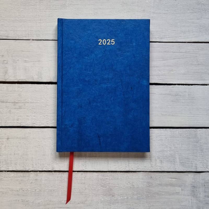 2025 Yearly Blue Hardcover Planner from Bhav Products