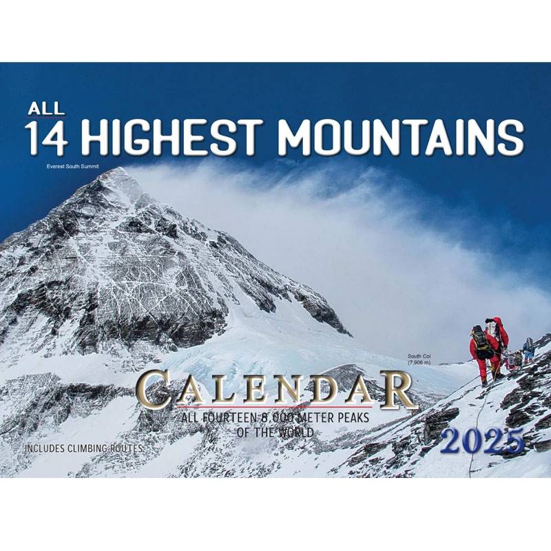 All 14 Highest Mountains Wall Calendar 2025 (3.508)