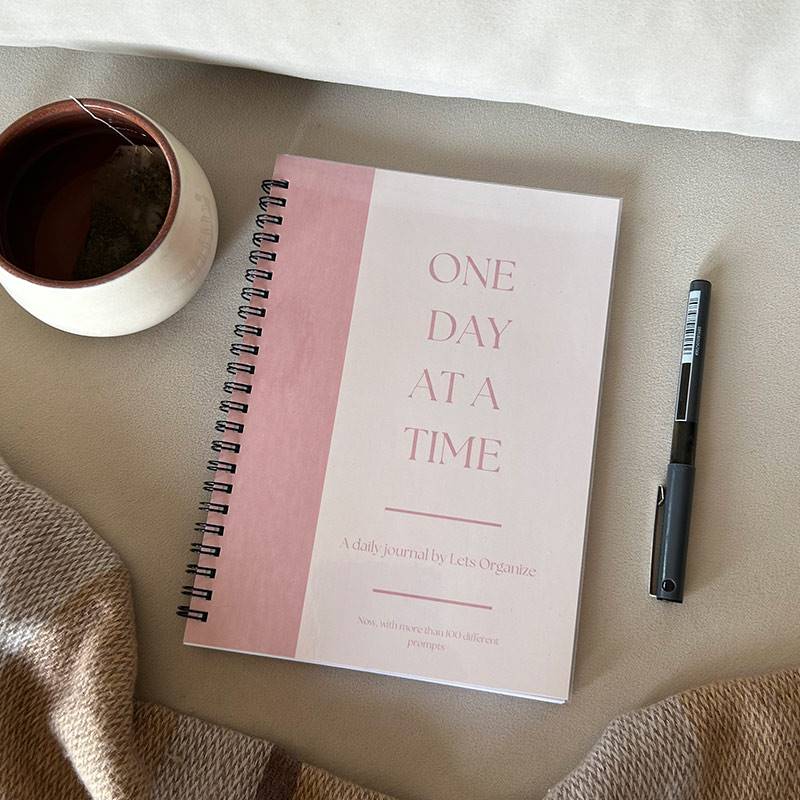 One Day at a Time Journal Pink - by Lets Organize