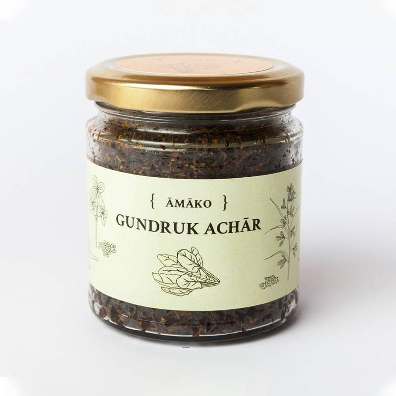 Āmako Gundruk Achar (Dried Greens Pickle) (200 g)