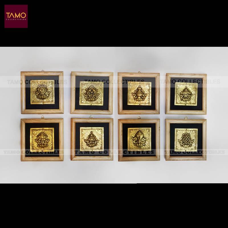 Brass Astamangal frame 7″