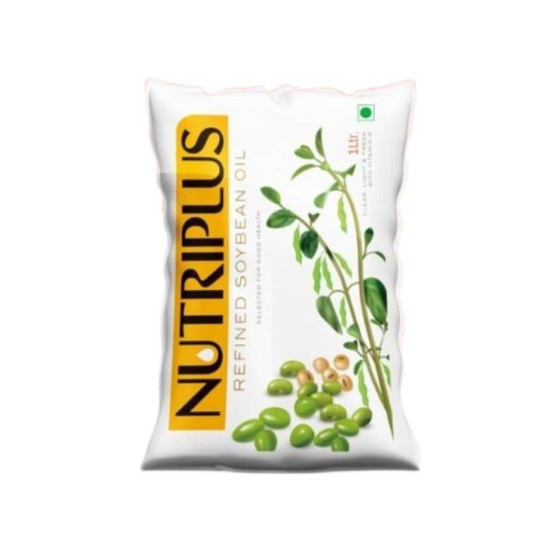 Nutriplus Refined Soyabean Oil (5 Pouch) (1 L)