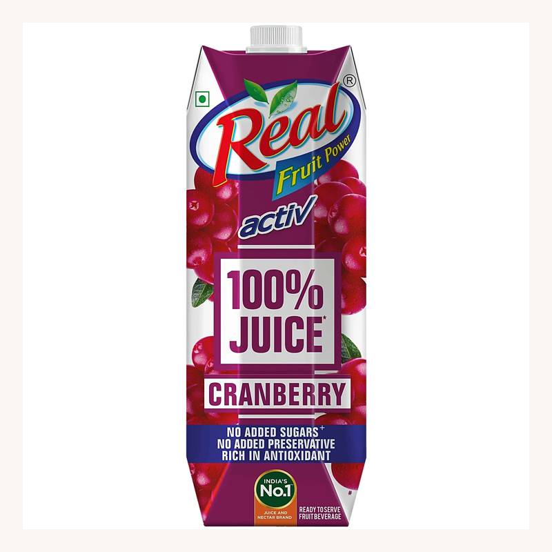 Real Activ Cranberry Juice - No Added Sugars (1 L)