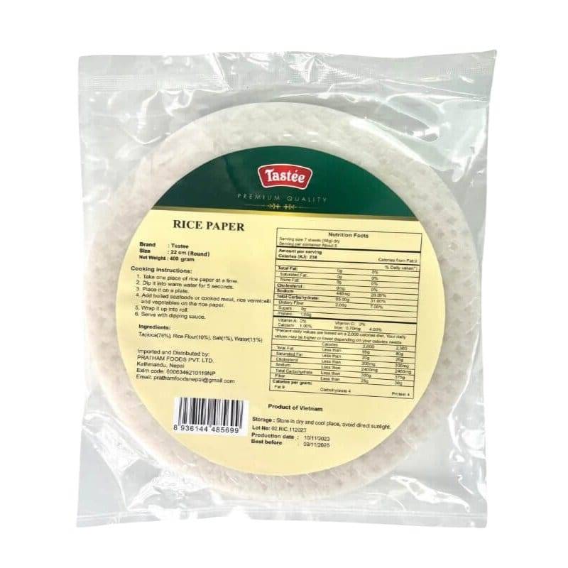 Tastee Premium Quality Rice Paper Round (400 g)