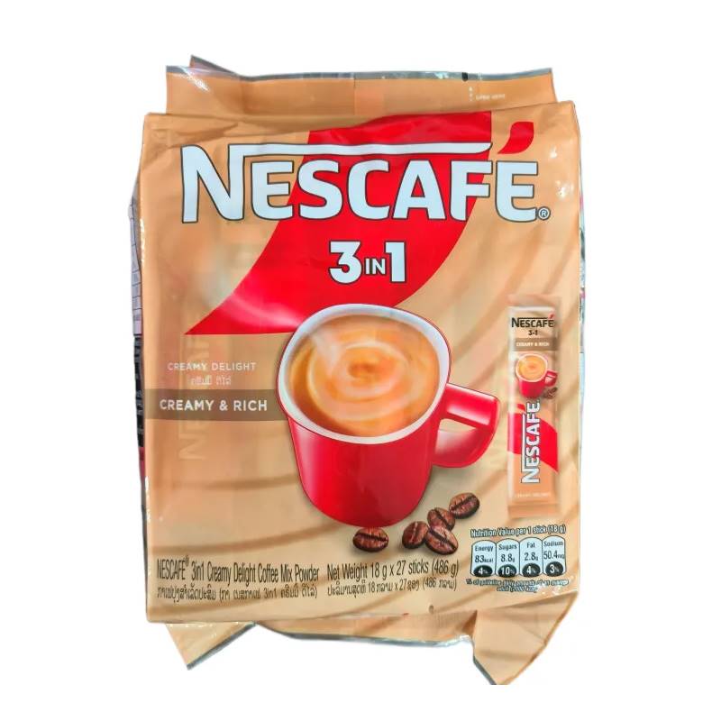 Nescafe Creamy Delight 3 in 1 Coffee Mix Powder Packet (27 Sticks, 486 g)