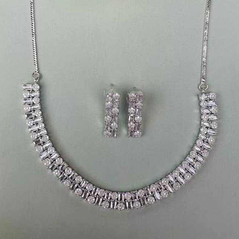 Premium Quality American Diamond Neckpiece Set (36830/67)