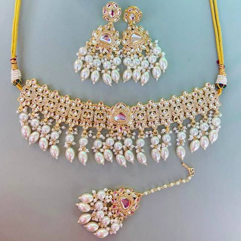 Kundan Neckpiece Set - White (33639/72)