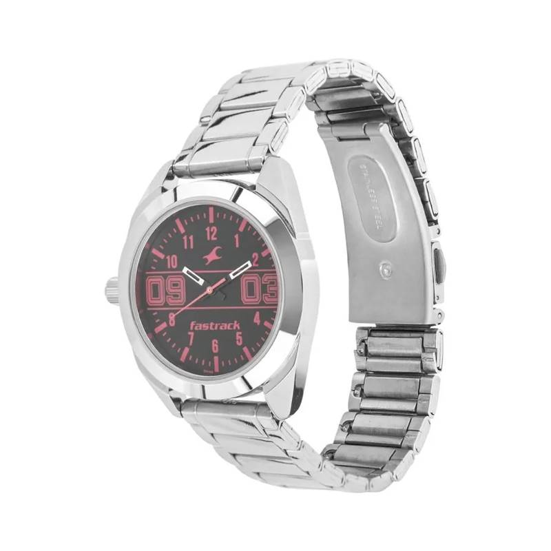 Fastrack Varsity Silver Strap Analog Watch For Women- 6171Sm01