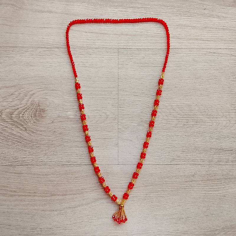 Red and Gold Bold Potey Necklace