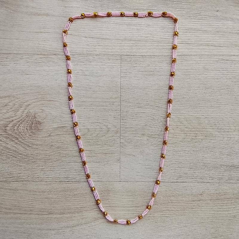Pearl White and Gold Potey Necklace