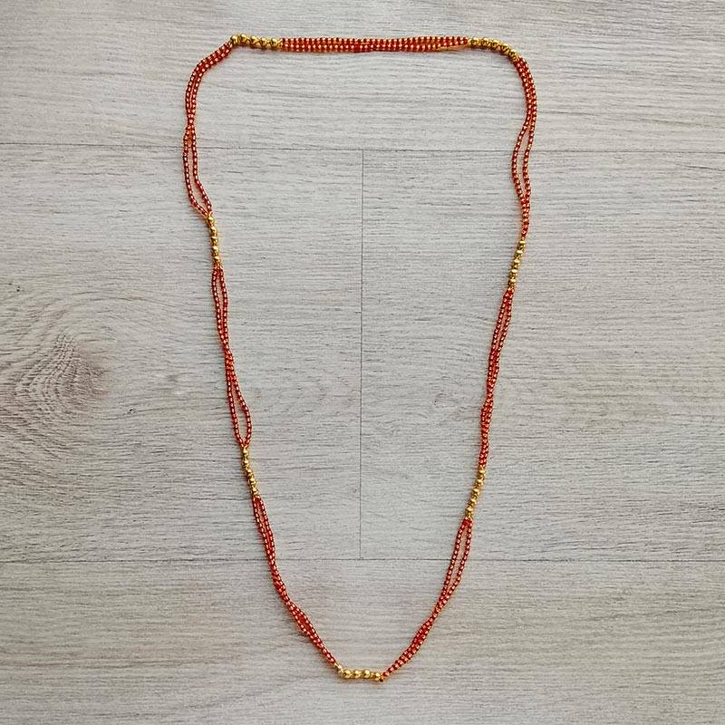 Brown and Gold Traditional Potey Necklace