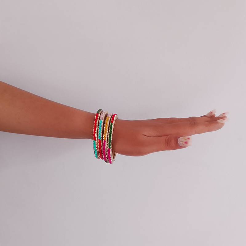 Shimmering Colors Bangles (Set of 4)
