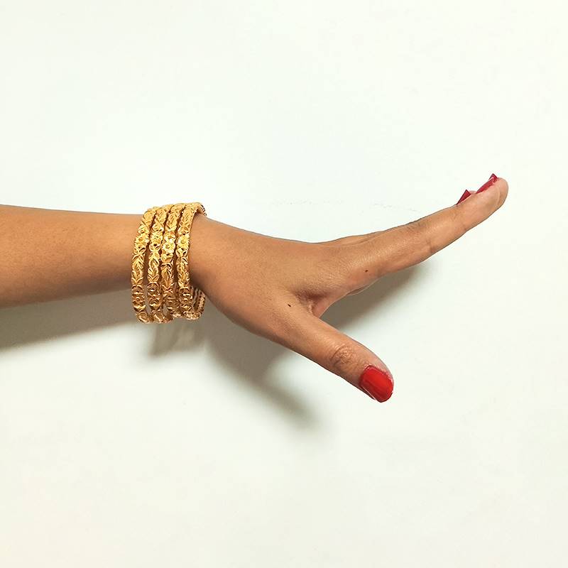 Gold-plated Bangles A (Set of 4)