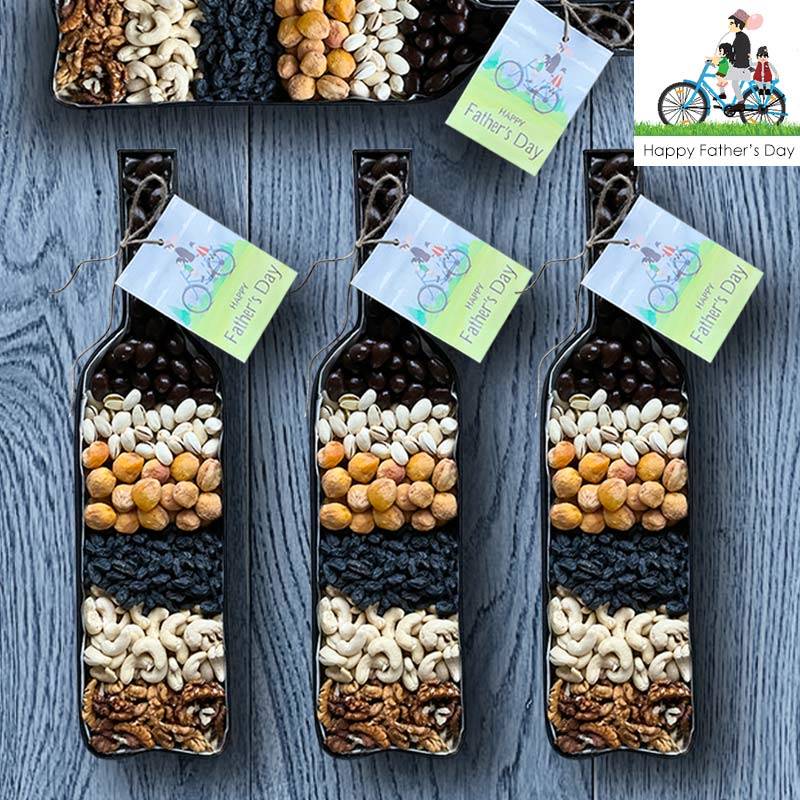 Father's Day Wine Bottle Box Gourmet Hamper (Item Count - 1)